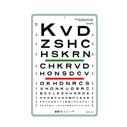 Visual Acuity Chart | Model OC- 5034 - Optitech Eyecare