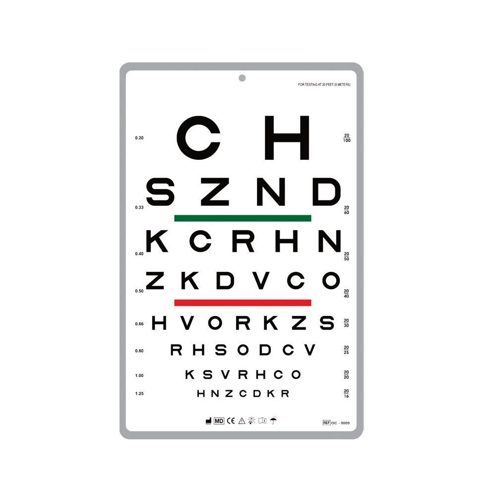 Visual Acuity Chart | Model OC- 5009 - Optitech Eyecare