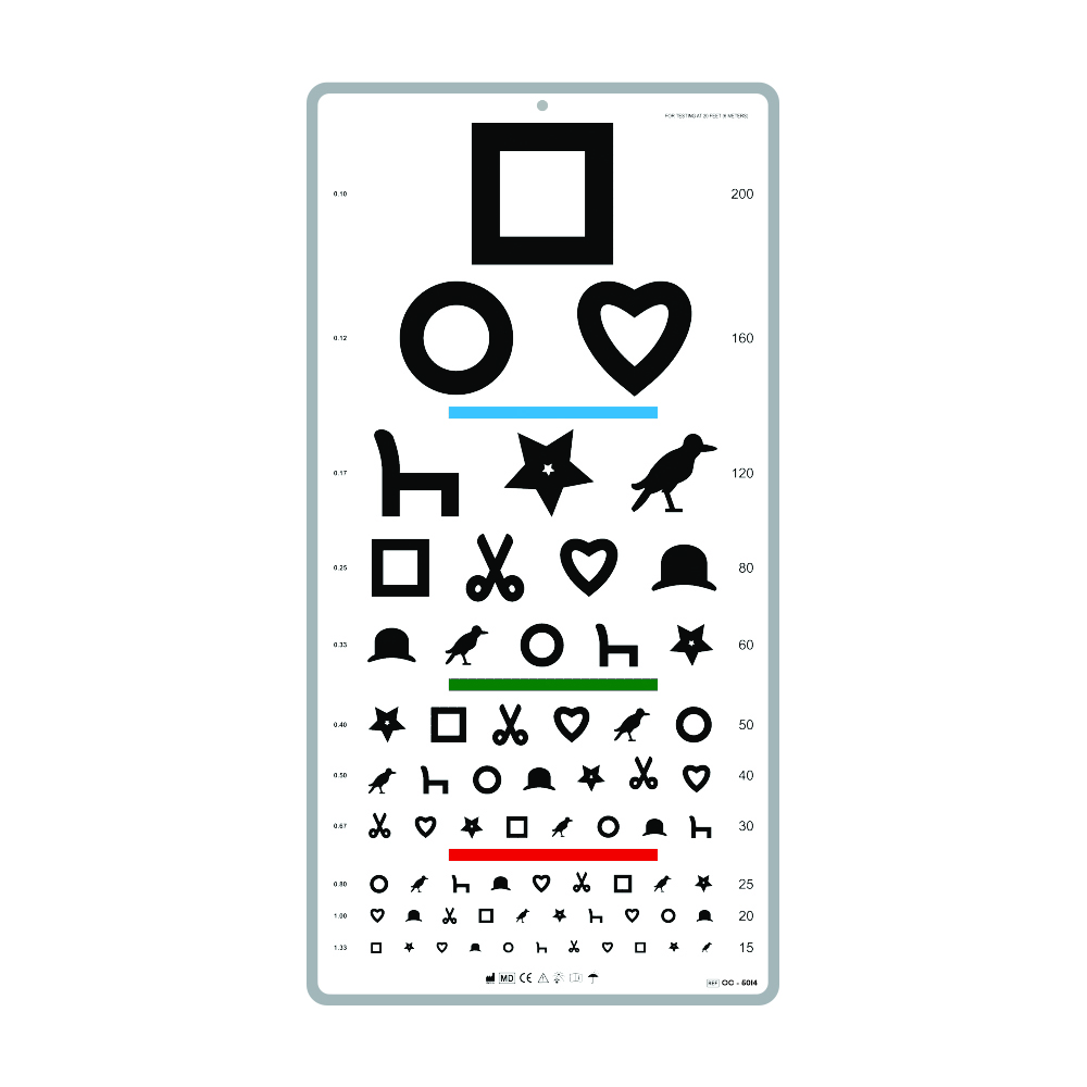 Visual Acuity Chart | Model OC- 5014 - Optitech Eyecare