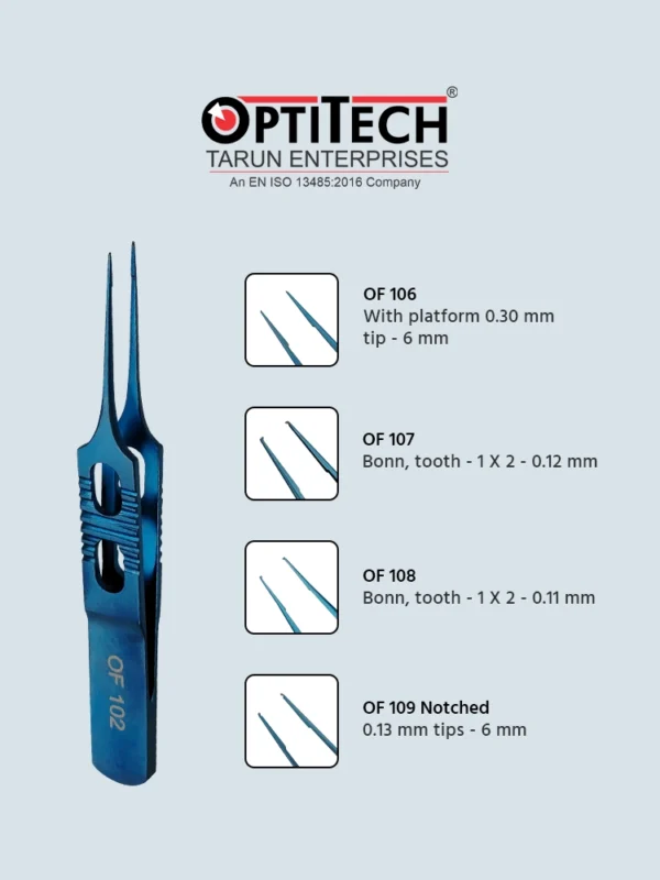 Straight Forceps with Tying Platform by Optitecheyecare