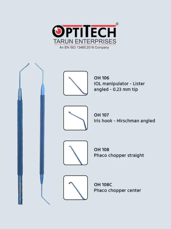 Spatula | Hooks | Choppers (Titanium) by Optitecheyecare