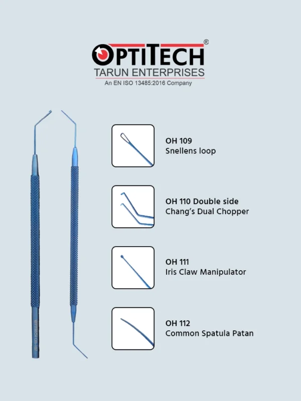 Spatula | Hooks | Choppers (Titanium) by Optitecheyecare