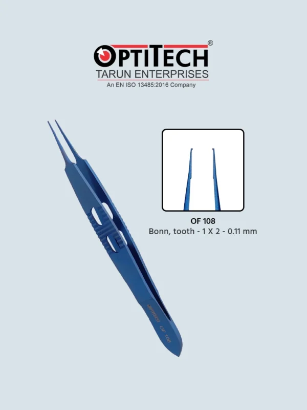 Straight Forceps with Tying Platform by Optitecheyecare