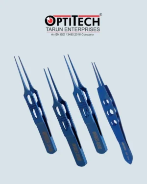 Straight Forceps Without Platform (Titanium) by Optitecheyecare